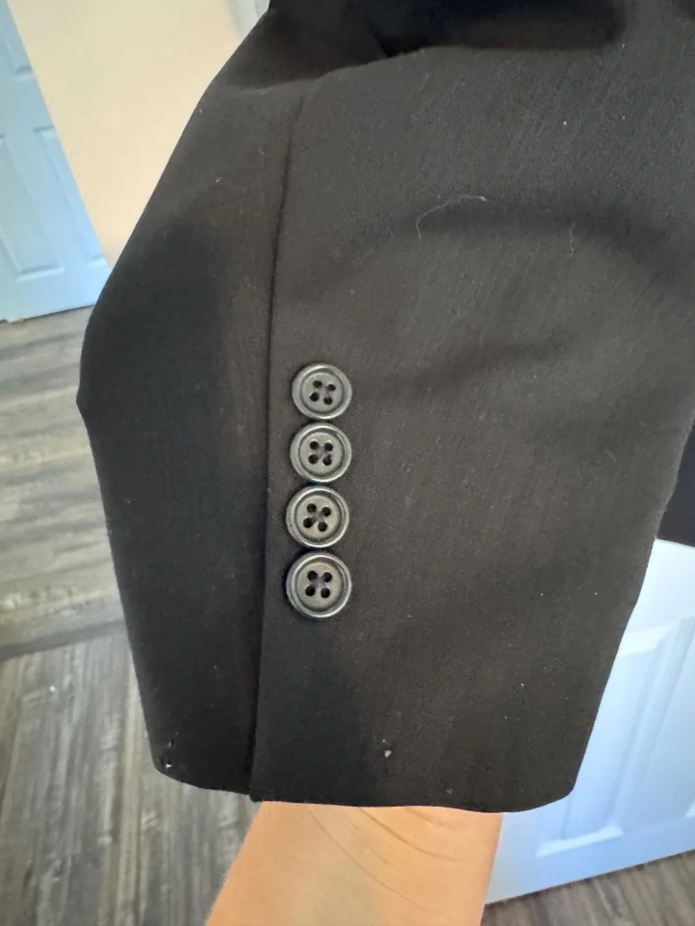 Pronto Uomo 100% Worsted Wool Black Suit Jacket Blazer 50T